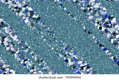 Light BLUE vector abstract textured polygonal background. Blurry rectangular design. The pattern with repeating rectangles can be used for background.