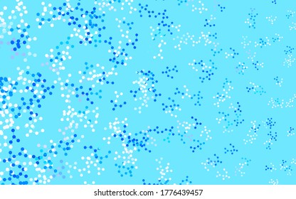 Light BLUE vector backdrop with artificial intelligence data. Shining illustration with AI shapes on abstract template. Pattern for  poster, banner of technology.