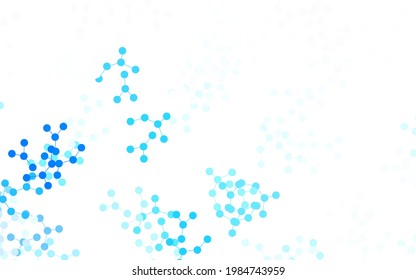 Light BLUE vector backdrop with artificial intelligence data. Shining colorful illustration with real structure of AI. Pattern for science, futuristic designs.