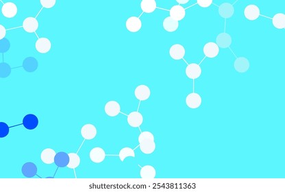 Light BLUE vector backdrop with artificial intelligence data. Colorful design in simple style with AI links. Pattern for  poster, banner of technology.