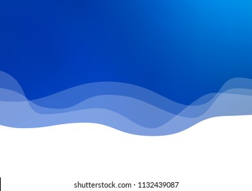Light BLUE vector backdrop with bent lines. A vague circumflex abstract illustration with gradient. A completely new template for your business design.