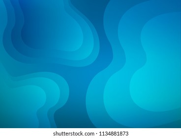 Light BLUE vector backdrop with bent lines. Blurred geometric sample with gradient bubbles.  Brand new design for your ads, poster, banner.