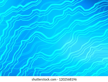 Light BLUE vector backdrop with bent lines. Creative geometric illustration in marble style with gradient. Marble style for your business design.