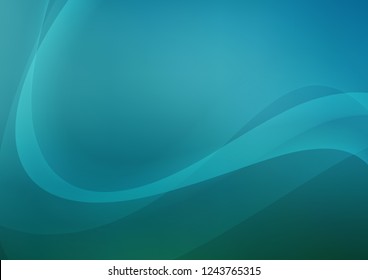 Light BLUE vector backdrop with bent lines. Shining illustration, which consist of blurred lines, circles. Brand new design for your ads, poster, banner.