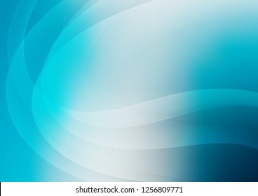 Light BLUE vector backdrop with bent lines. A sample with blurred bubble shapes. The template for cell phone backgrounds.