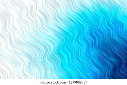 Light BLUE vector backdrop with bent lines. Modern gradient abstract illustration with bandy lines. Pattern for your business design.