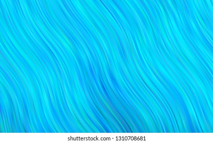 Light BLUE vector backdrop with bent lines. Colorful abstract illustration with gradient lines. New composition for your brand book.