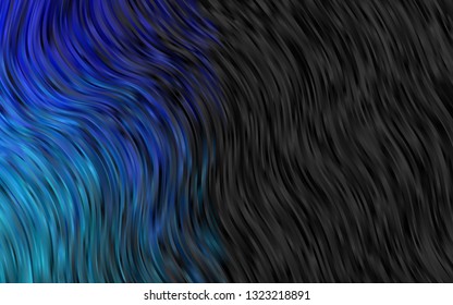 Light BLUE vector backdrop with bent lines. Colorful abstract illustration with gradient lines. New composition for your brand book.