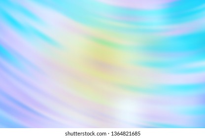 Light BLUE vector backdrop with bent lines. A shining illustration, which consists of curved lines. Pattern for your business design.