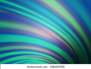 Light BLUE vector backdrop with bent lines. Shining crooked illustration in marble style. Textured wave pattern for backgrounds.