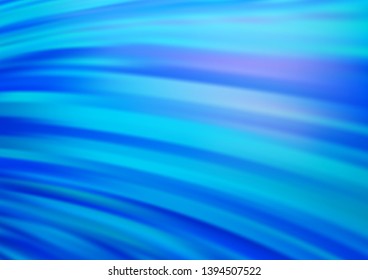Light BLUE vector backdrop with bent lines. Colorful abstract illustration with gradient lines. Pattern for your business design.