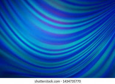 Light BLUE vector backdrop with bent lines. Shining crooked illustration in marble style. Marble design for your web site.