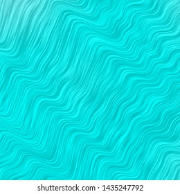 Light BLUE vector backdrop with bent lines. Abstract illustration with gradient bows. Best design for your posters, banners.