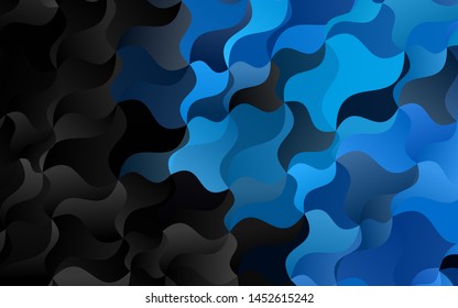 Light BLUE vector backdrop with bent lines. Colorful abstract illustration with gradient lines. Marble style for your business design.