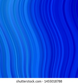 Light BLUE vector backdrop with bent lines. Brand new colorful illustration with bent lines. Design for your business promotion.