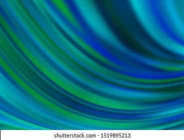 Light BLUE vector backdrop with bent lines. Creative illustration in halftone marble style with gradient. Pattern for your business design.