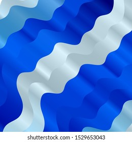 Light BLUE vector backdrop with bent lines. Bright sample with colorful bent lines, shapes. Pattern for busines booklets, leaflets