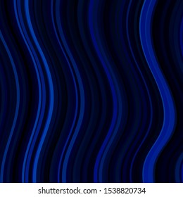 Light BLUE vector backdrop with bent lines. Colorful abstract illustration with gradient curves. Best design for your ad, poster, banner.