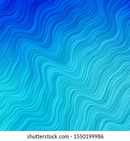 Light BLUE vector backdrop with bent lines. Abstract gradient illustration with wry lines. Smart design for your promotions.
