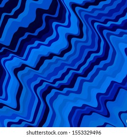Light BLUE vector backdrop with bent lines. Abstract illustration with bandy gradient lines. Pattern for business booklets, leaflets