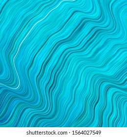 Light BLUE vector backdrop with bent lines. Abstract illustration with bandy gradient lines. Pattern for websites, landing pages.