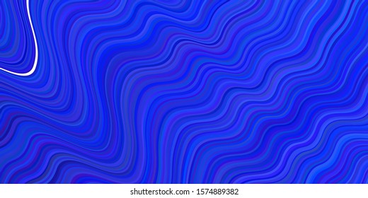 Light BLUE vector backdrop with bent lines. A completely new colorful illustration in simple style. A new texture for your  ad, booklets, leaflets.