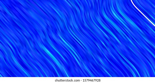 Light BLUE vector backdrop with bent lines. Colorful illustration in circular style with lines. Template for your UI design.