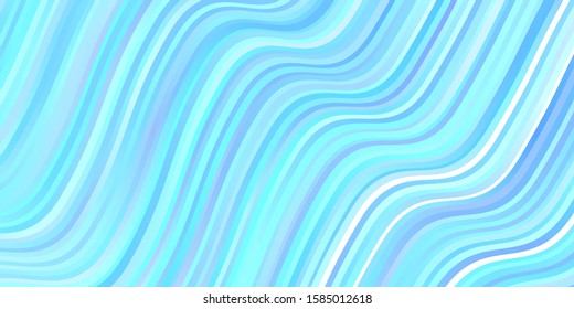 Light BLUE vector backdrop with bent lines. Brand new colorful illustration with bent lines. Pattern for booklets, leaflets.