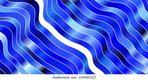 Light BLUE vector backdrop with bent lines. Brand new colorful illustration with bent lines. Design for your business promotion.