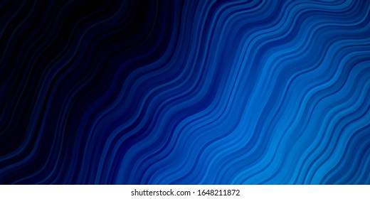 Light BLUE vector backdrop with bent lines. Colorful abstract illustration with gradient curves. Smart design for your promotions.