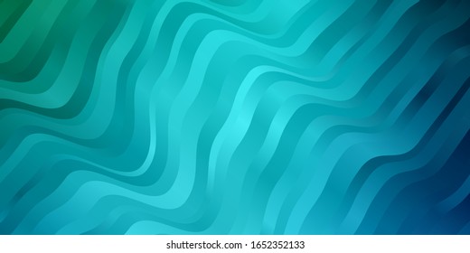 Light BLUE vector backdrop with bent lines. Abstract gradient illustration with wry lines. Best design for your ad, poster, banner.