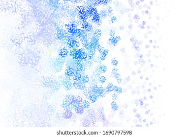 Light BLUE vector backdrop with bent lines. Creative illustration in halftone style with gradient. Template for cell phone screens.