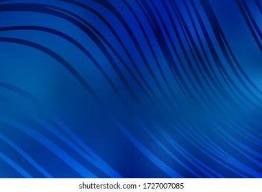 Light BLUE vector backdrop with bent lines. A circumflex abstract illustration with gradient. Texture for booklets, leaflets.