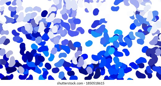 Light blue vector backdrop with chaotic shapes. Illustration with colorful shapes in abstract style. Smart design for your business.