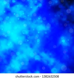 Light BLUE vector backdrop with circles. Glitter abstract illustration with colorful drops. Design for your commercials.