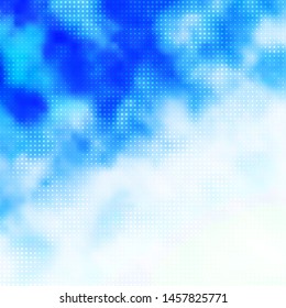 Light BLUE vector backdrop with circles. Illustration with set of shining colorful abstract spheres. Pattern for business ads.