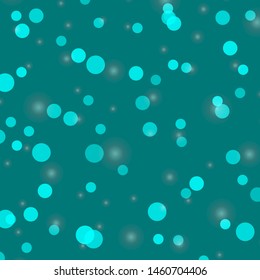 Light BLUE vector backdrop with circles, stars. Illustration with set of colorful abstract spheres, stars. Pattern for business ads.