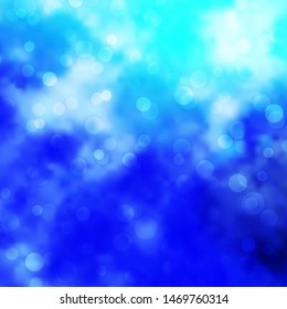 Light BLUE vector backdrop with circles. Colorful illustration with gradient dots in nature style. Pattern for business ads.