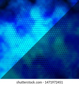 Light BLUE vector backdrop with circles. Illustration with set of shining colorful abstract spheres. Pattern for business ads.
