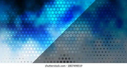 Light BLUE vector backdrop with circles. Abstract decorative design in gradient style with bubbles. Design for your commercials.