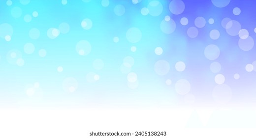 Light BLUE vector backdrop with circles. Colorful illustration with gradient dots in nature style. Design for your commercials.