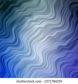 Light BLUE vector backdrop with circular arc. Bright sample with colorful bent lines, shapes. Pattern for booklets, leaflets.