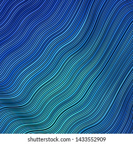 Light BLUE vector backdrop with circular arc. Colorful illustration, which consists of curves. Pattern for booklets, leaflets.