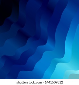 Light BLUE vector backdrop with circular arc. Colorful geometric sample with gradient curves.  Best design for your ad, poster, banner.