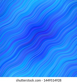 Light BLUE vector backdrop with circular arc. Bright illustration with gradient circular arcs. Best design for your ad, poster, banner.
