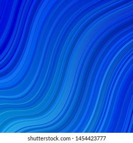 Light BLUE vector backdrop with circular arc. Colorful illustration with curved lines. Smart design for your promotions.