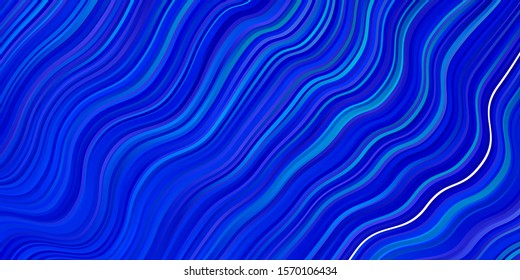Light BLUE vector backdrop with circular arc. Illustration in abstract style with gradient curved.  Pattern for business booklets, leaflets