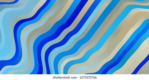 Light BLUE vector backdrop with circular arc. Colorful illustration, which consists of curves. Pattern for websites, landing pages.