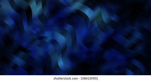 Light BLUE vector backdrop with circular arc. Colorful illustration in circular style with lines. Pattern for business booklets, leaflets