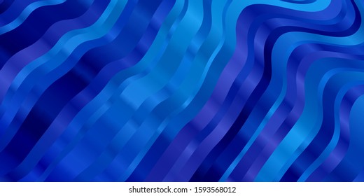 Light BLUE vector backdrop with circular arc. Colorful abstract illustration with gradient curves. Best design for your ad, poster, banner.